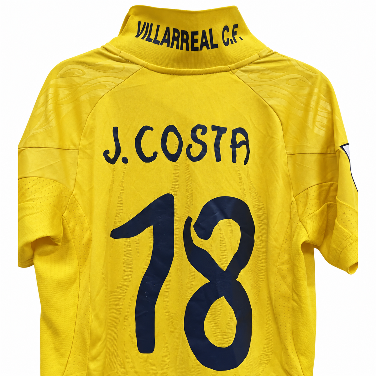 Camiseta Xtep Villarreal Primera Equipación 2014/2015 Matchworn - Jaume Costa #18 - Talla S