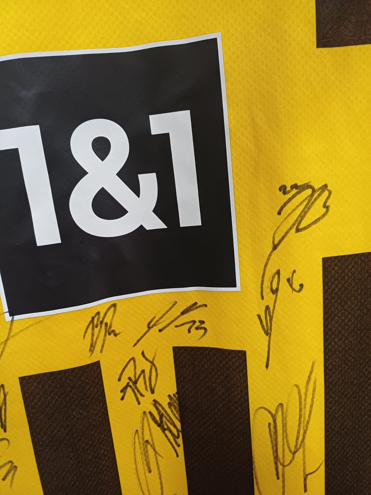 Camiseta Puma Borussia Dortmund 2022/2023 Firmada por la Plantilla (Bellingham, Reus, Brandt, Haller) - Amarilla - Talla L