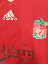 Camiseta Adidas Liverpool Primera Equipación 2008/2010 Firmada por Fernando Torres - Roja - Talla XL