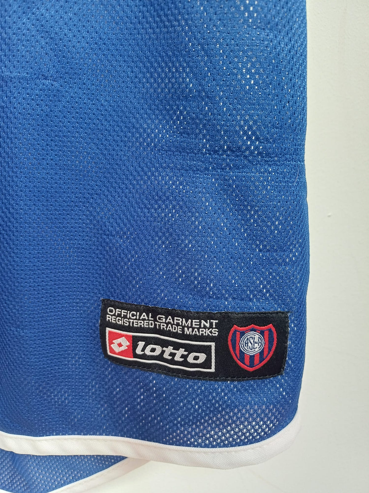 Camiseta Lotto San Lorenzo de Almagro Primera Equipación 2004/2005 - Azulgrana - Talla XL