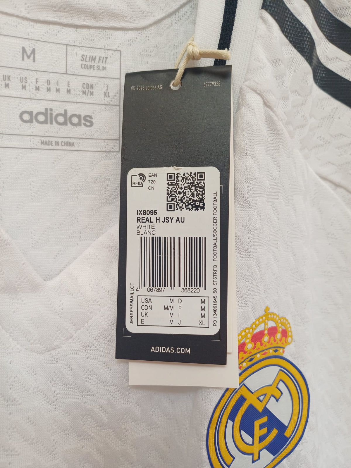 Camiseta Adidas Real Madrid Primera Equipación 2024/2025 Versión Authentic Jugador - Blanca - Talla M