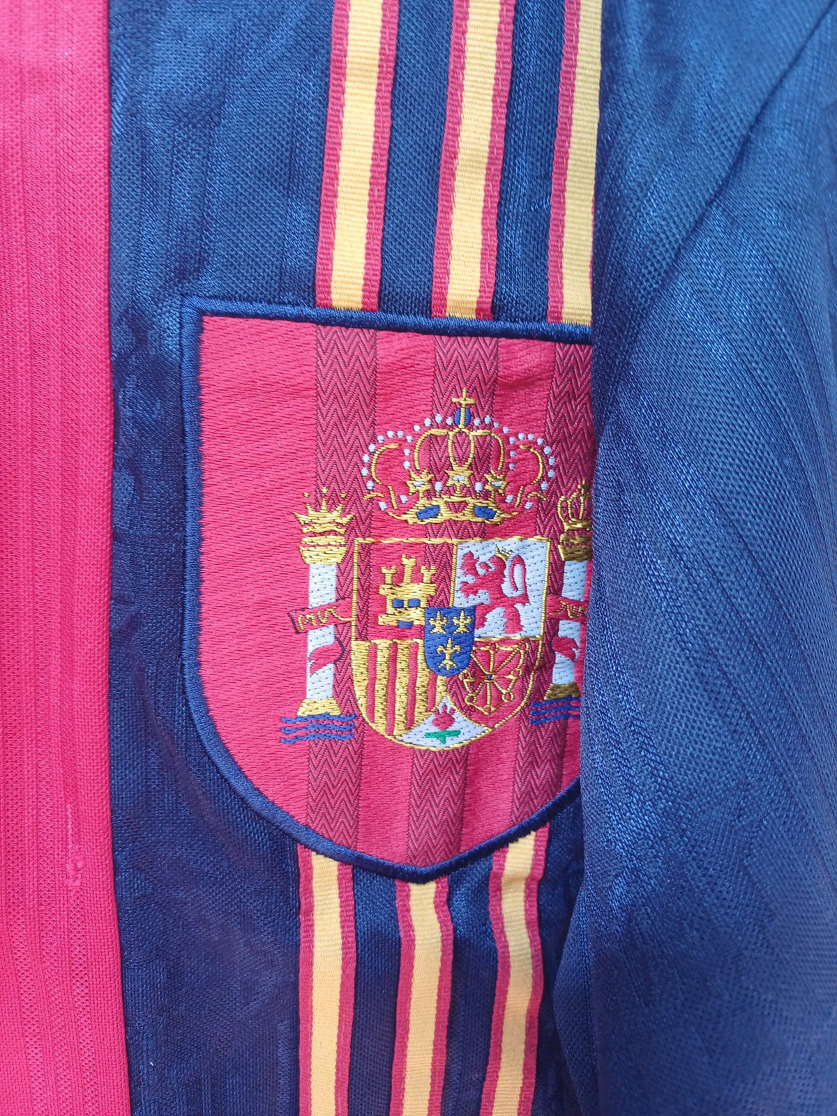 Camiseta España Eurocopa 1996 Adidas Vintage - Edición Especial Firmas Serigrafiadas Talla XL (75 cm Largo)