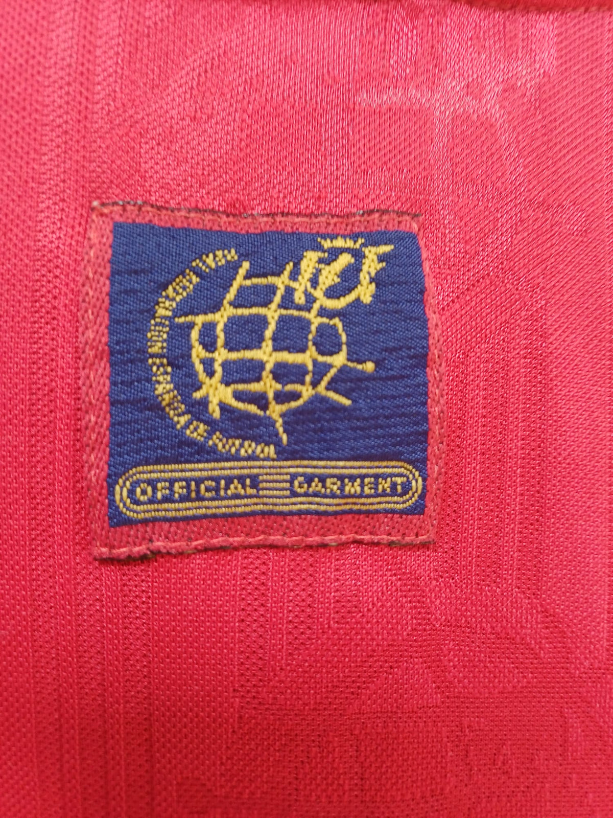 Camiseta España Eurocopa 1996 Adidas Vintage - Edición Especial Firmas Serigrafiadas Talla XL (75 cm Largo)