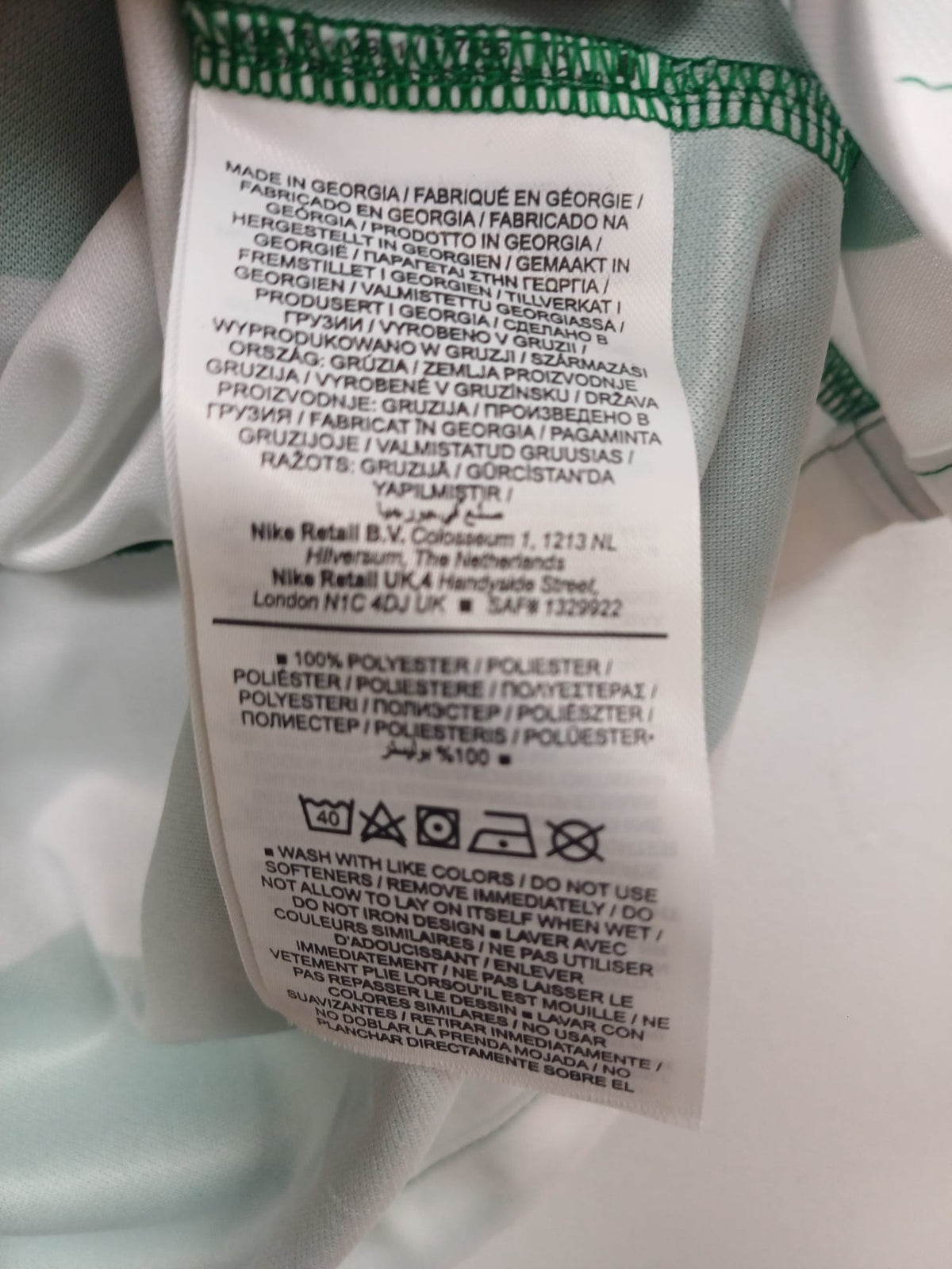 Camiseta Sporting de Portugal Local 2023/2024 Nike Talla M (74 cm Largo) - Código Original DR2703-302