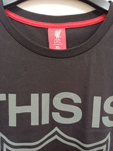 Liverpool FC Official Merchandise Camiseta de Moda This Is Anfield Talla XL (Negro / Gris)