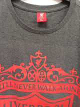 Liverpool FC Official Merchandise Camiseta de Moda Big Crest Talla XL (Gris Vigoré / Rojo)