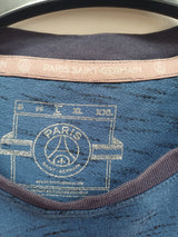 Paris Saint-Germain FC Official Merchandise Camiseta de Moda Slub Melange Talla L (Azul / Gris)