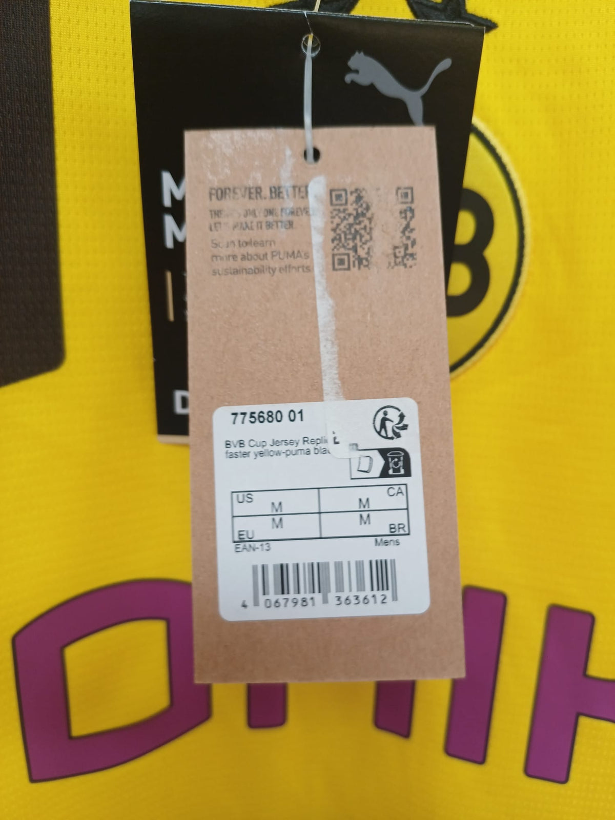 Camiseta Oficial Puma Borussia Dortmund Edición Copa Réplica para Hombre (Año 2024)