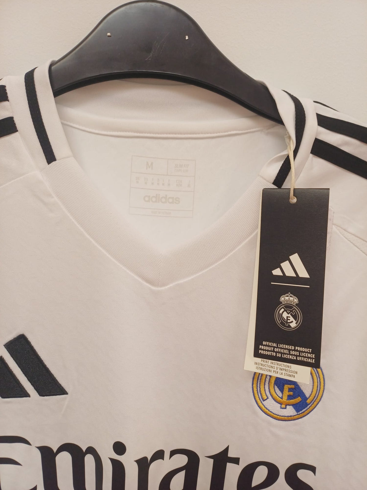 Camiseta Real Madrid Local 2024/2025 Adidas Talla M (75 cm Largo) - Código Original IU5011