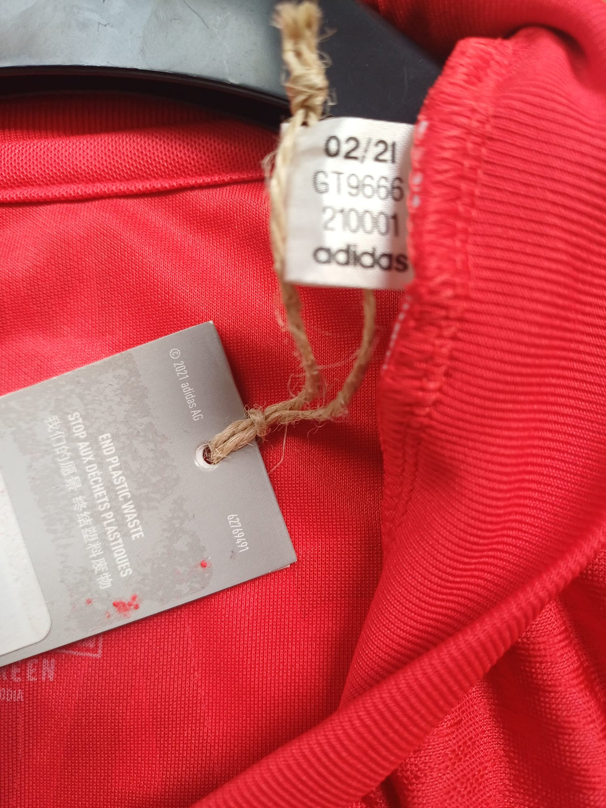 Camiseta Benfica Local 2021/2022 Adidas Talla XL (80 cm Largo) - Código Original GT9666