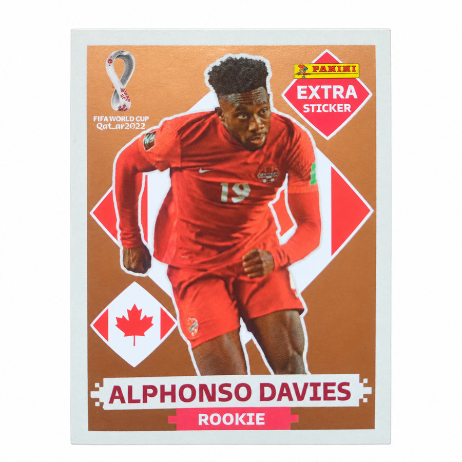 Cromo Panini FIFA World Cup Qatar 2022: Alphonso Davies Rookie Extra Sticker Bronze