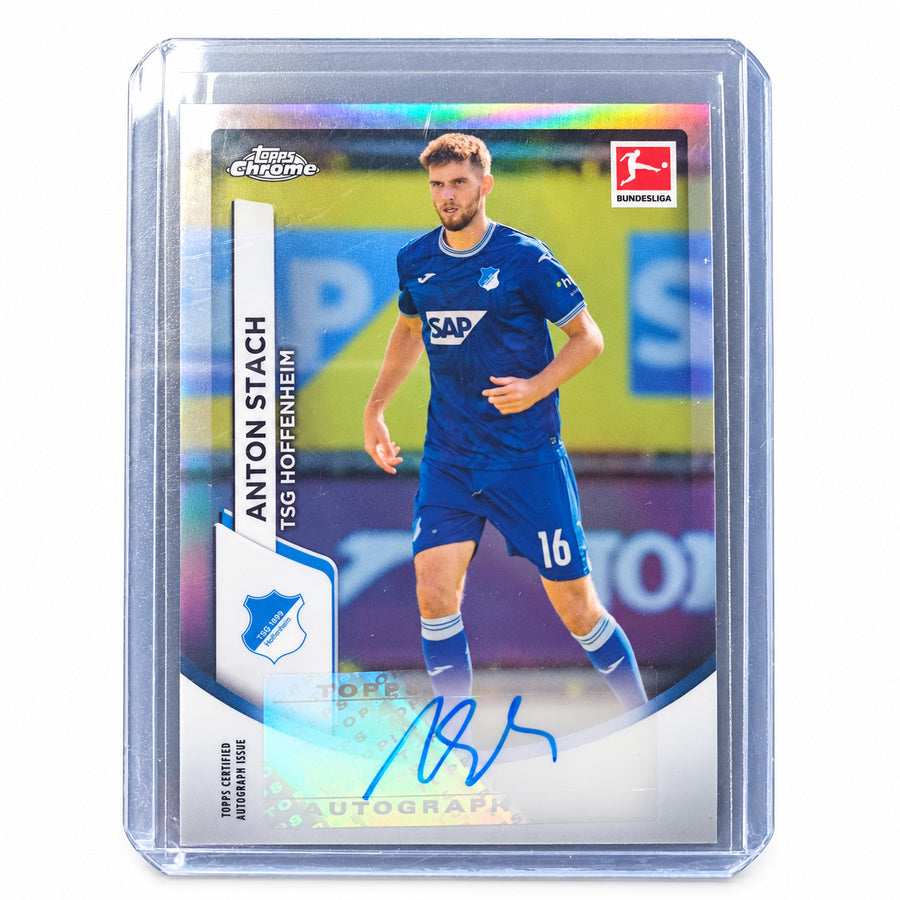 Carta Topps Chrome Bundesliga 2023/24: Anton Stach Chrome Autograph Card (TSG Hoffenheim)