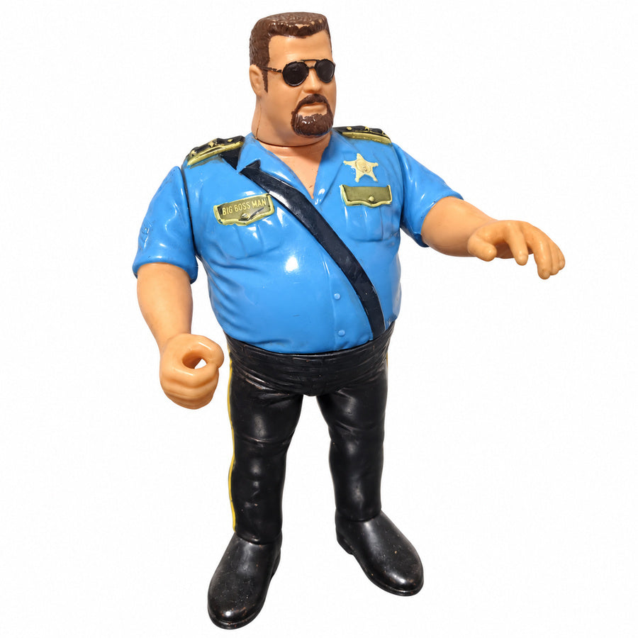 Figura WWF Hasbro 1990: Big Boss Man (El Poli Loco) Serie 1