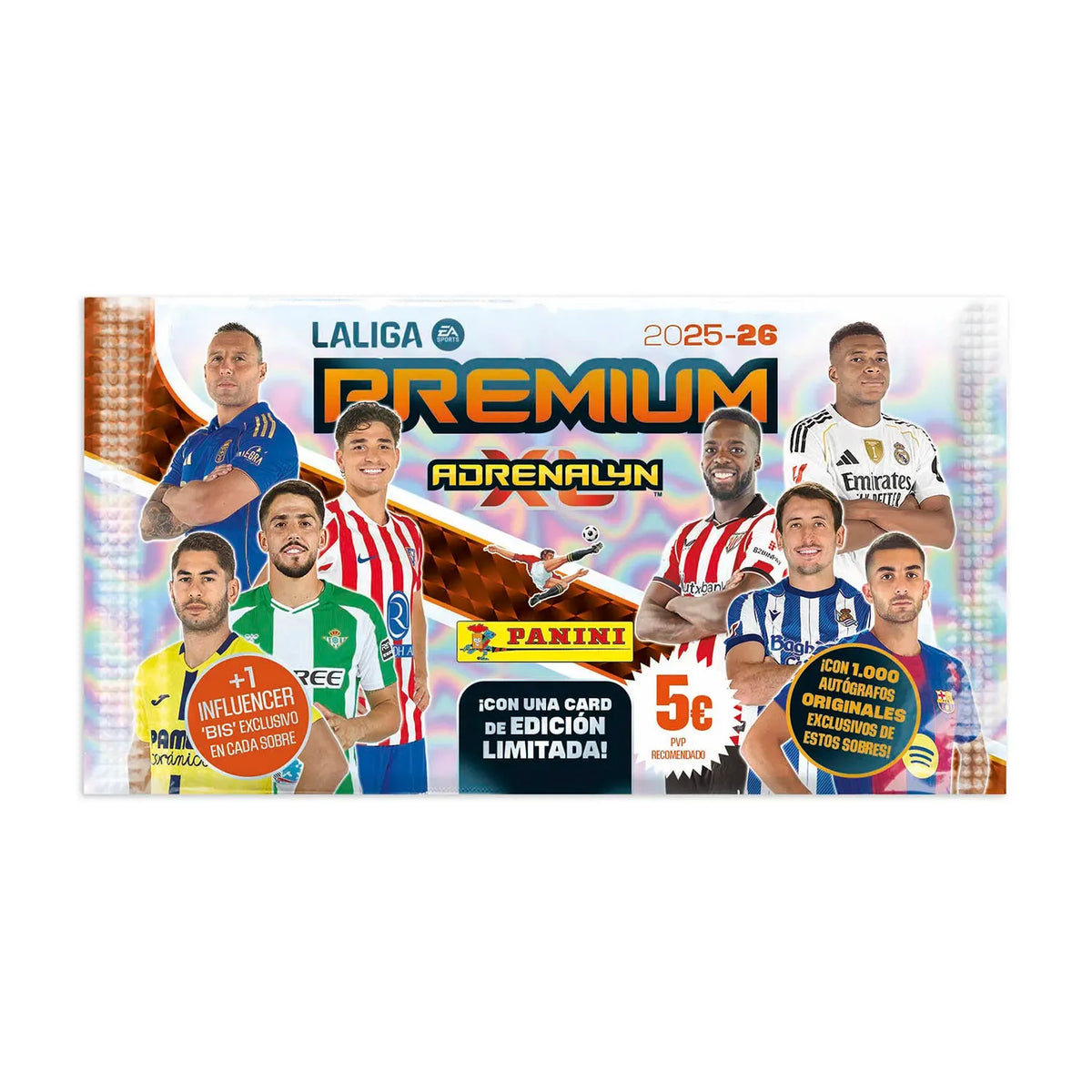 Caja Premium Panini Adrenalyn XL LaLiga 2025-26 (20 Sobres Especiales) - Precintada