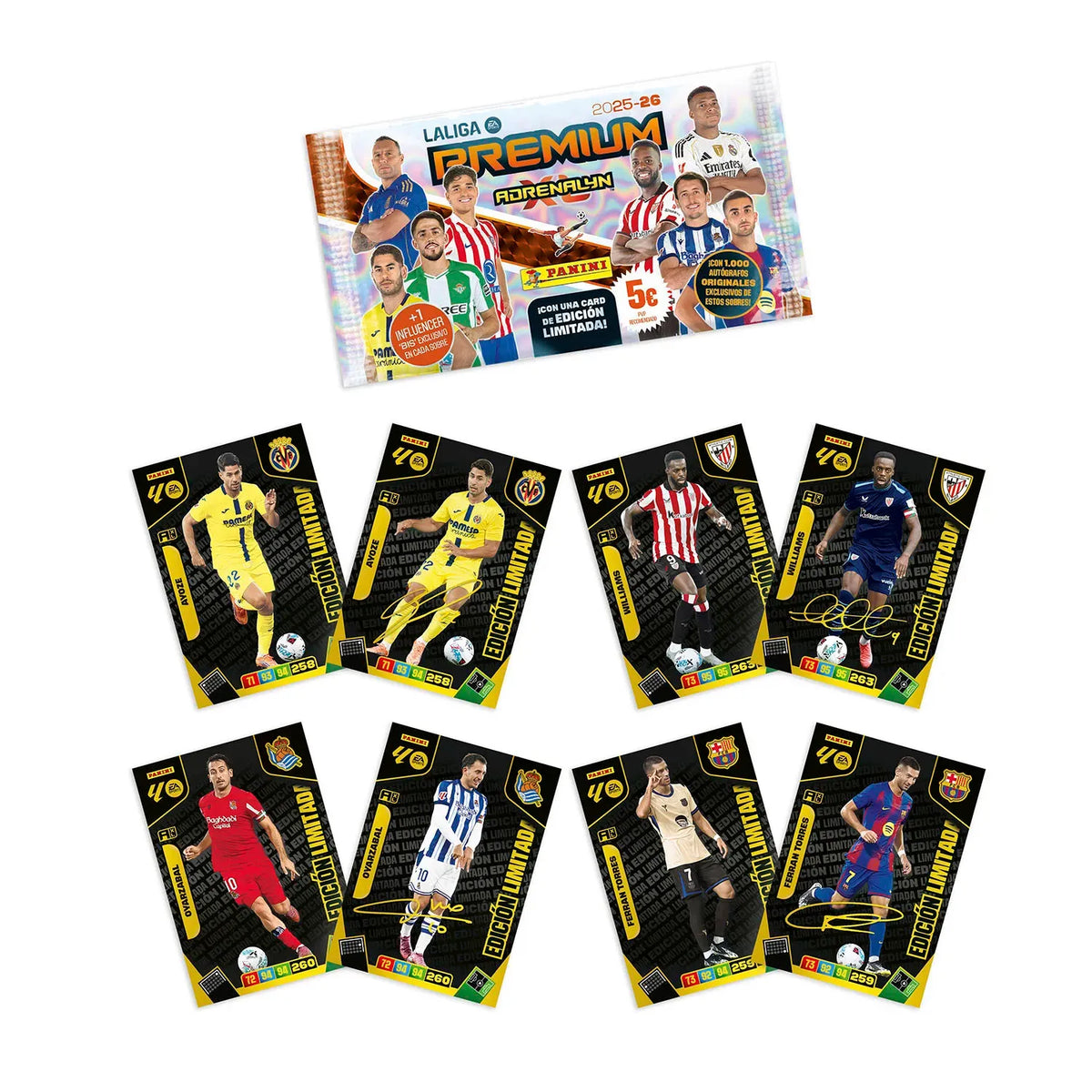 Caja Premium Panini Adrenalyn XL LaLiga 2025-26 (20 Sobres Especiales) - Precintada