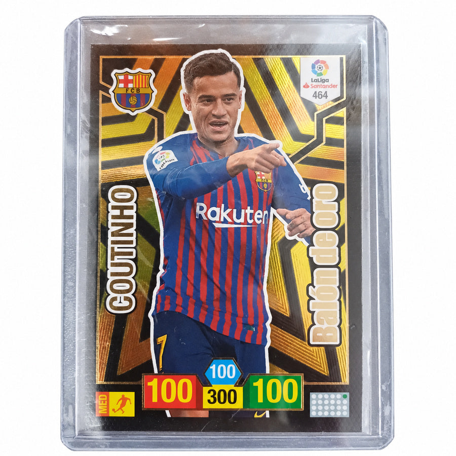 Carta Panini Adrenalyn XL LaLiga 2018/19: Philippe Coutinho Balón de Oro #464 (FC Barcelona)
