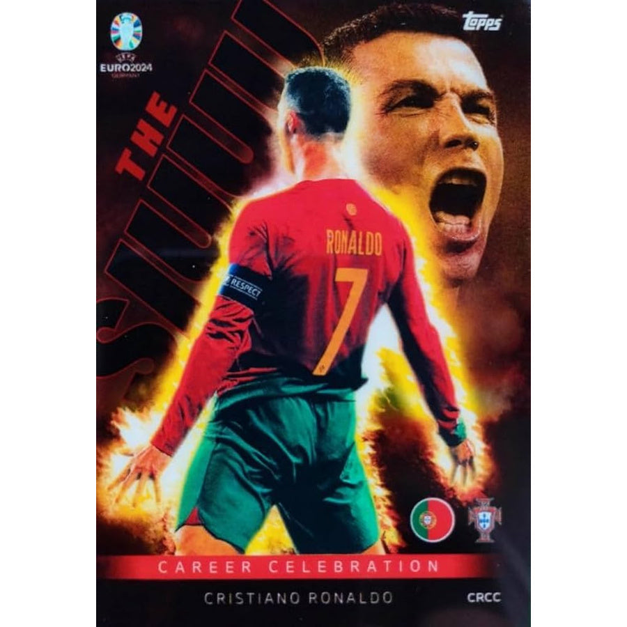 Carta Ultra Rara Cristiano Ronaldo Topps Match Attax UEFA Euro 2024 – Career Celebration #CRCC "The SIUUU" (Año 2024)