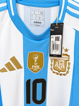 Camiseta Argentina Local Copa América 2024 Adidas Messi #10 Talla L (76 cm Largo) - Código Original IP8409