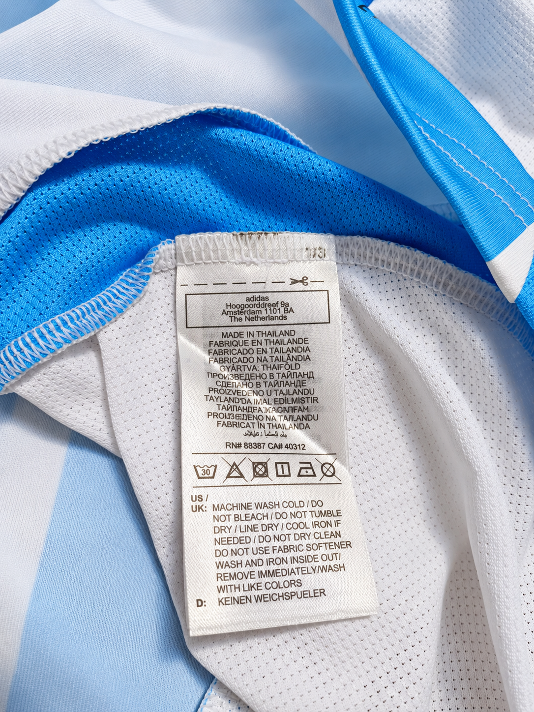 Camiseta Argentina Local Copa América 2024 Adidas Messi #10 Talla L (76 cm Largo) - Código Original IP8409