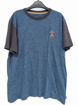 Paris Saint-Germain FC Official Merchandise Camiseta de Moda Slub Melange Talla L (Azul / Gris)