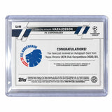 Carta Topps Chrome UEFA 2022/23: Hákon Arnar Haraldsson Rookie Card Autograph (F.C. Copenhagen)