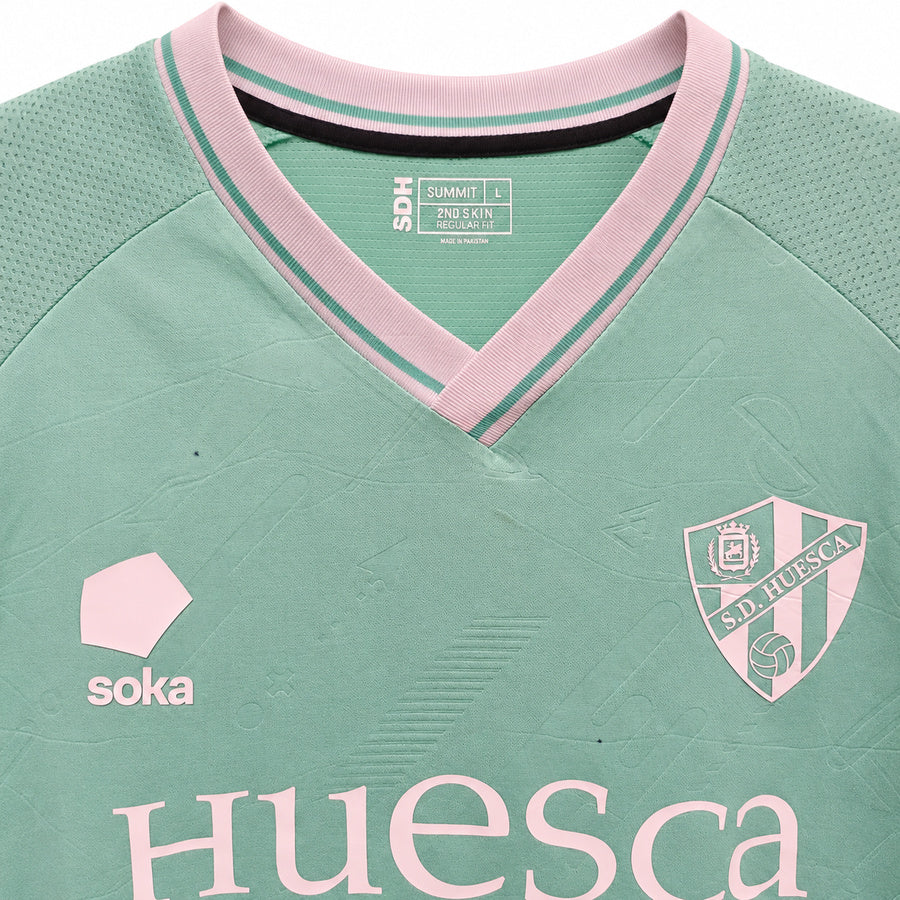 Camiseta Oficial Soka SD Huesca 2023/24 Camiseta Firmada Plantilla Talla L