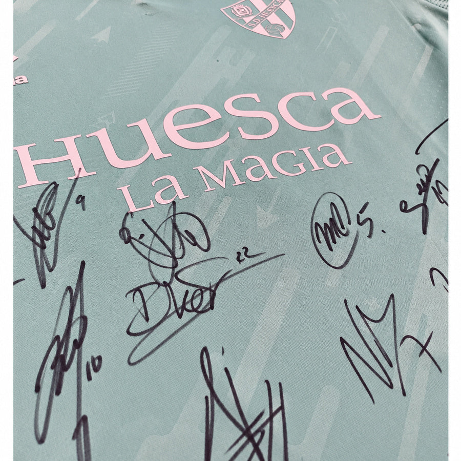 Camiseta Oficial Soka SD Huesca 2023/24 Camiseta Firmada Plantilla Talla L