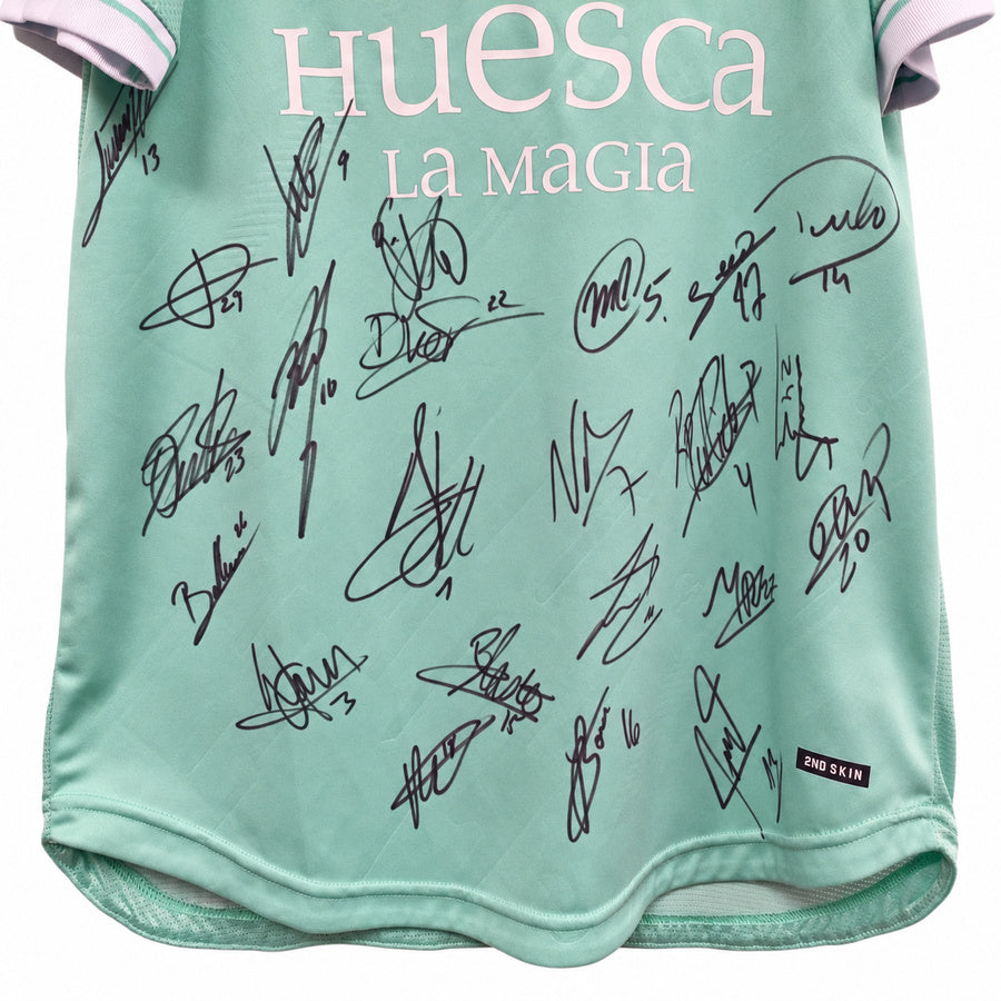Camiseta Oficial Soka SD Huesca 2023/24 Camiseta Firmada Plantilla Talla L