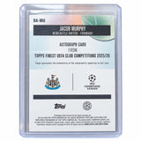 Carta Topps Finest UEFA Club Competitions 2025/26: Jacob Murphy Autograph Card #071/150 (Newcastle)
