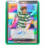 Carta Topps Finest UCL & UEL 2023/24: Kyogo Furuhashi Base Card Autograph Variation (Celtic FC)