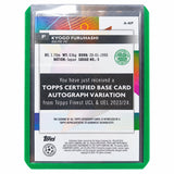 Carta Topps Finest UCL & UEL 2023/24: Kyogo Furuhashi Base Card Autograph Variation (Celtic FC)