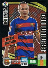 EL21 · Iniesta · F.C. Barcelona · Edición Limitada · Sobre Premium Oro - Panini Adrenalyn XL Liga BBVA 2015-16