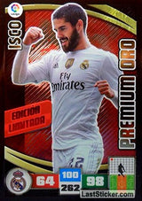 EL22 · Isco · Real Madrid · Edición Limitada · Sobre Premium Oro - Panini Adrenalyn XL Liga BBVA 2015-16