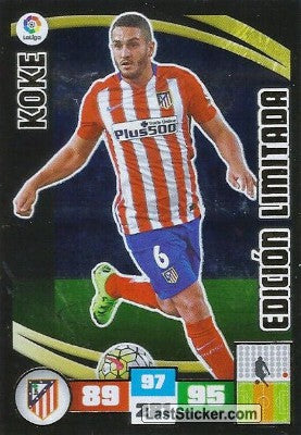 EL16 · Koke · Atlético de Madrid · Edición Limitada · Sobre Premium - Panini Adrenalyn XL Liga BBVA 2015-16