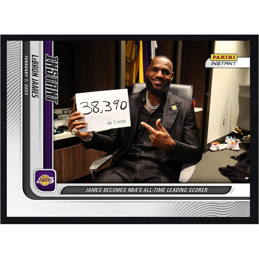Carta LeBron James Panini Instant Basketball 2022/23 – Edición Limitada Récord Máximo Anotador Histórico NBA #108 (Año 2023)