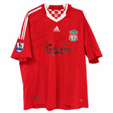 Camiseta Adidas Liverpool Primera Equipación 2008/2010 Firmada por Fernando Torres - Roja - Talla XL