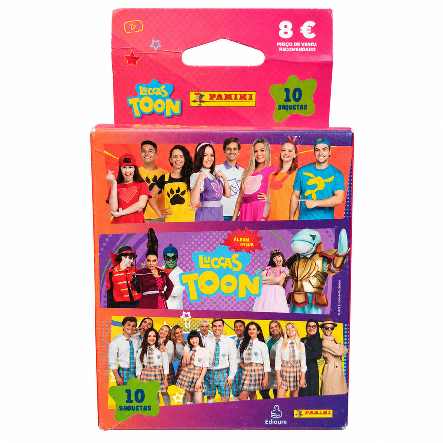 Pack Blíster Panini Luccas Toon Oficial: Caja de 10 Sobres / 50 Cromos