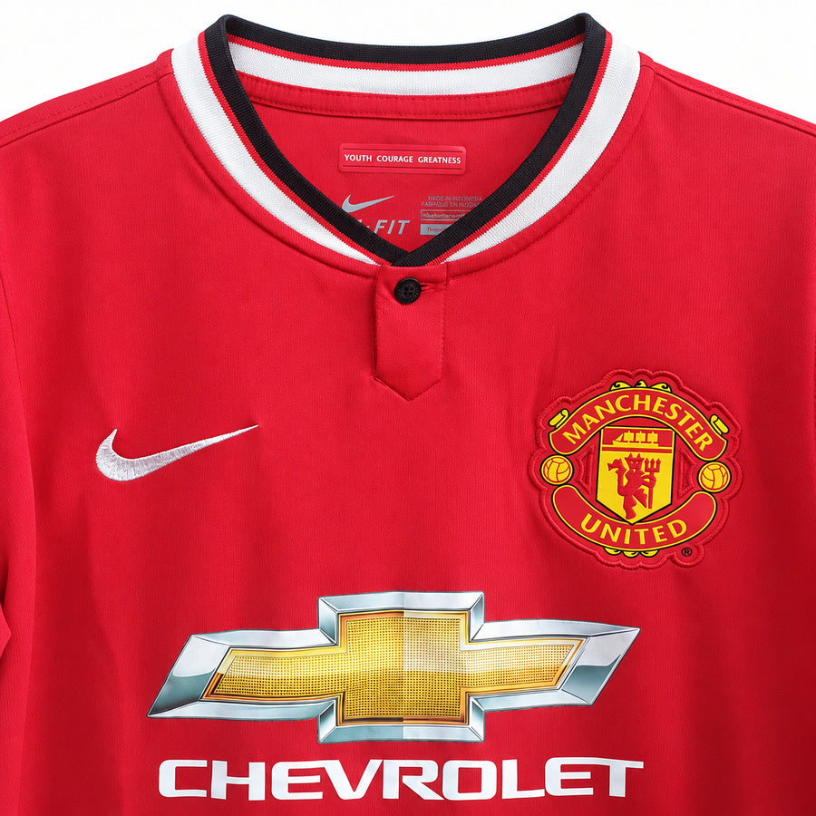 Camiseta Nike Manchester United 2014/15 Talla M Junior (Youth) Oficial: Primera Equipación Chevrolet Roja