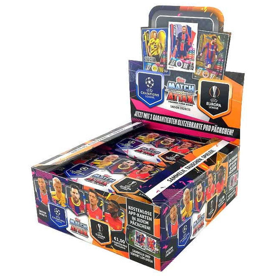 Caja de 30 Sobres Topps Match Attax UEFA Champions League 2020/21 – Booster Box Completa (Versión Italiana) NUEVA