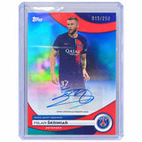 Carta Topps PSG Official Team Set 2023/24: Milan Škriniar Base Card Autograph Parallel #015/250 (Paris Saint-Germain)