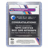 Carta Topps Finest UCL & UEL 2022/23: Mohamed Daramy Base Card Autograph Variation (F.C. Copenhagen)