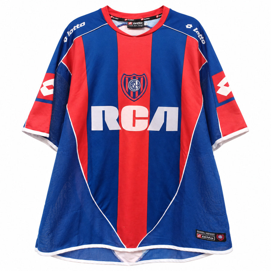 Camiseta Lotto San Lorenzo de Almagro Primera Equipación 2004/2005 - Azulgrana - Talla XL