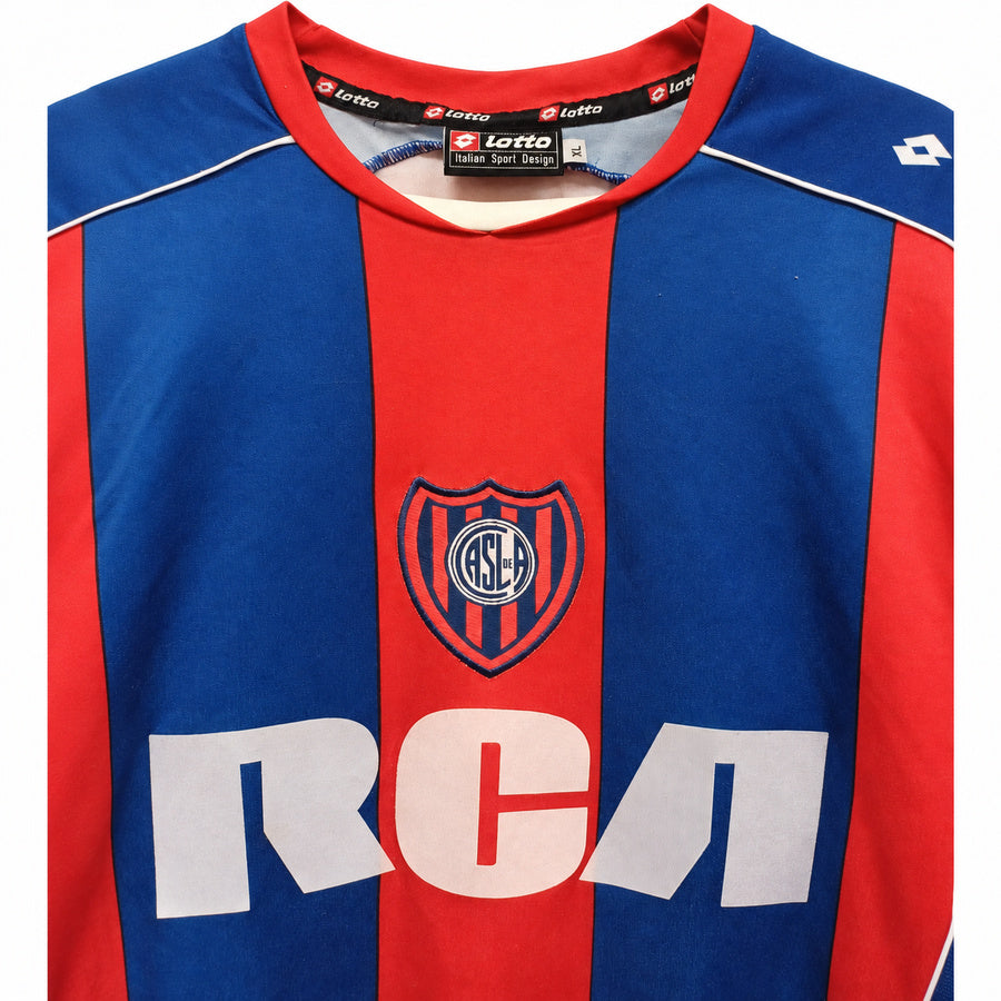 Camiseta Lotto San Lorenzo de Almagro Primera Equipación 2004/2005 - Azulgrana - Talla XL