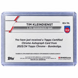 Carta Topps Chrome Bundesliga 2023/24: Tim Kleindienst Chrome Autograph Card (FC Heidenheim)