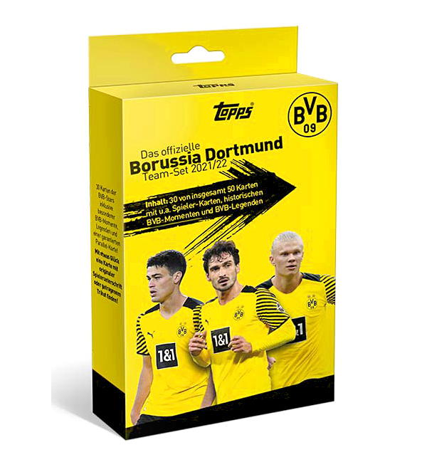 Caja de Cartas Topps Borussia Dortmund BVB Official Team Set 2021/22 - 30 Cartas