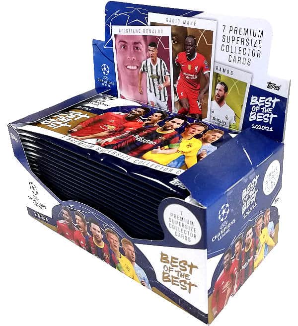 Caja de 24 Sobres Topps UEFA Champions League 2020/21 Best of the Best - Tamaño Supersize
