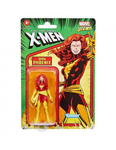 Figura Hasbro Marvel Legends Retro 375 Collection: The Uncanny X-Men - Dark Phoenix de 9.5 cm (#F3818) - Año 2022